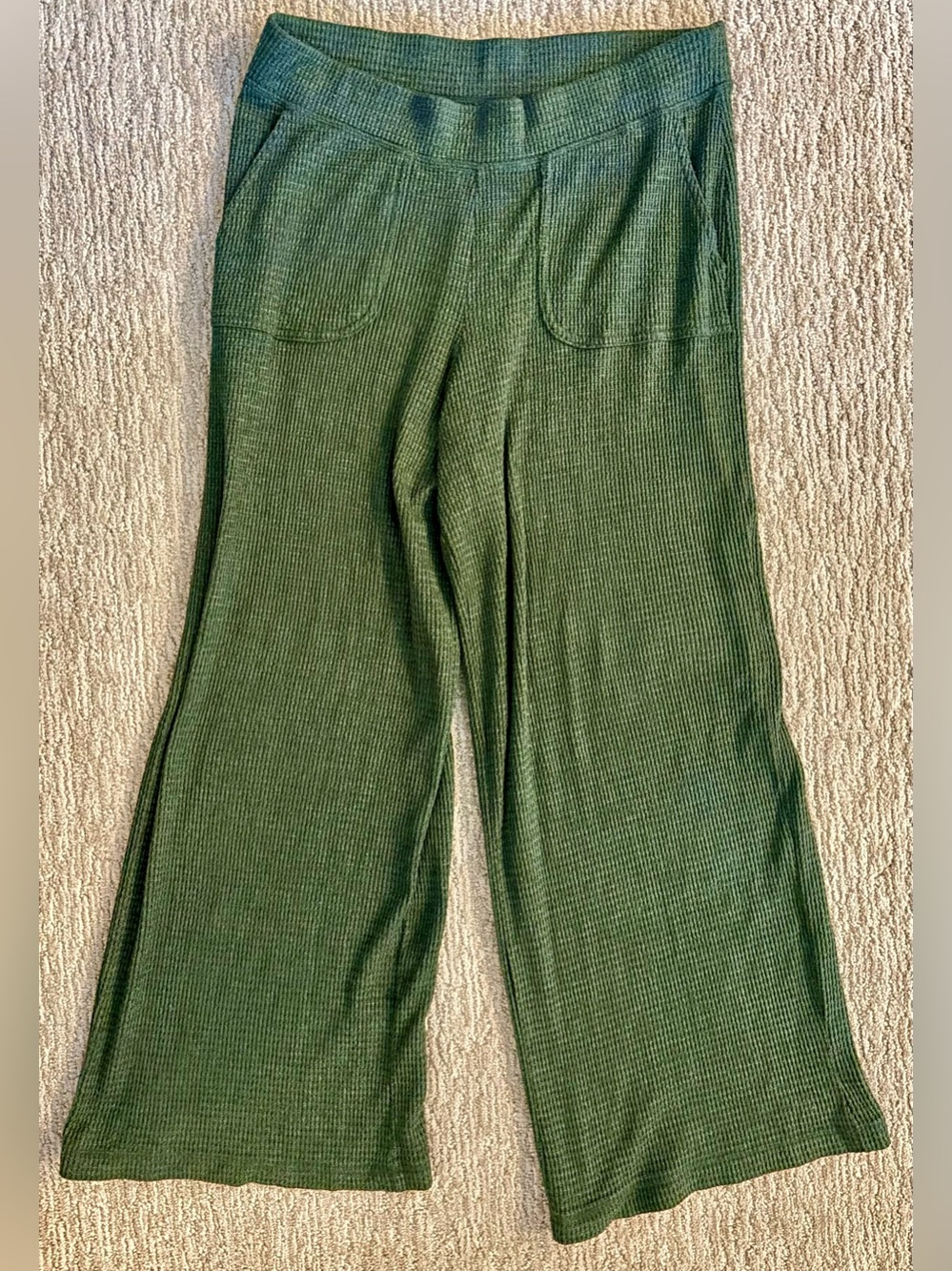 Ribbed Wide-Leg Pants